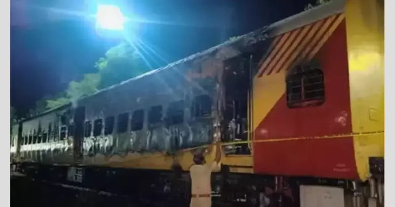 kannur train fire a foreigner is in police custody